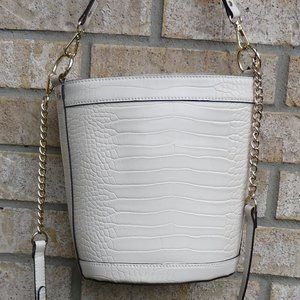 NWT. INC Ajae Croco-Embossed Bucket Bag